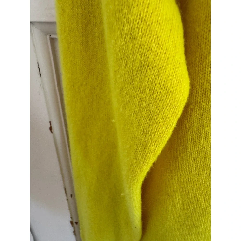 J.Crew bright yellow cashmere crewneck sweater size xs